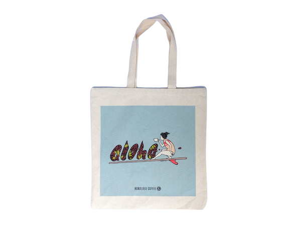 HONOLULU PATCH CANVAS TOTE BAG
